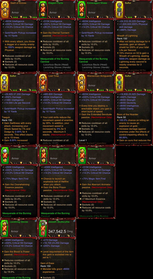 [Primal Ancient] 1-70 BobbaPearl's v3 2.6.9 Masquerade Necromancer Set Diablo 3 Mods ROS Seasonal and Non Seasonal Save Mod - Modded Items and Gear - Hacks - Cheats - Trainers for Playstation 4 - Playstation 5 - Nintendo Switch - Xbox One