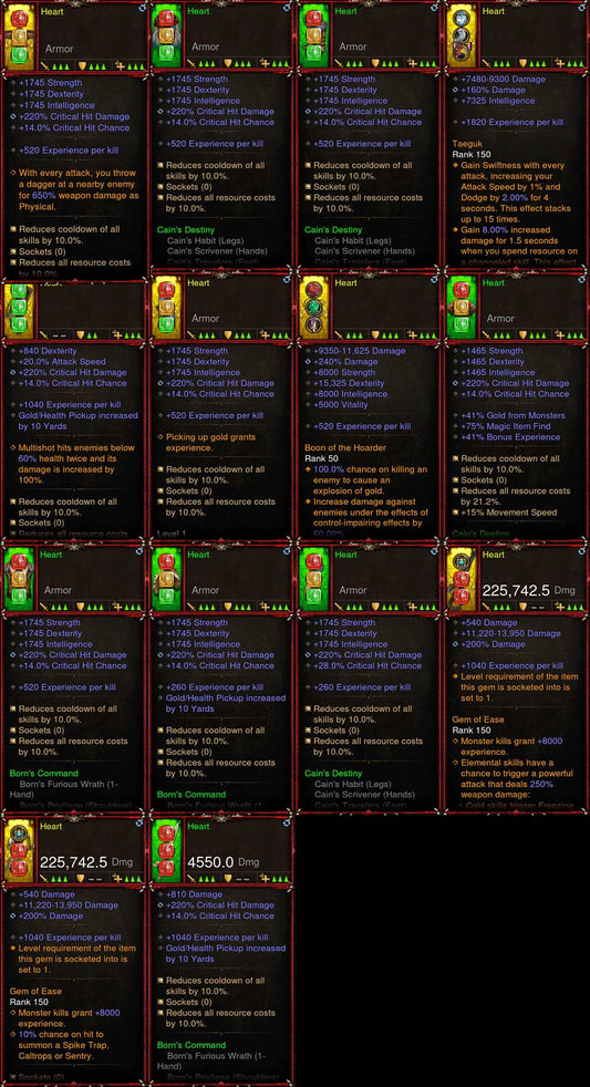 [Primal Ancient] 1-70 Multi-Class Exp Leveling Set Heart for gRift 150 Diablo 3 Mods ROS Seasonal and Non Seasonal Save Mod - Modded Items and Gear - Hacks - Cheats - Trainers for Playstation 4 - Playstation 5 - Nintendo Switch - Xbox One