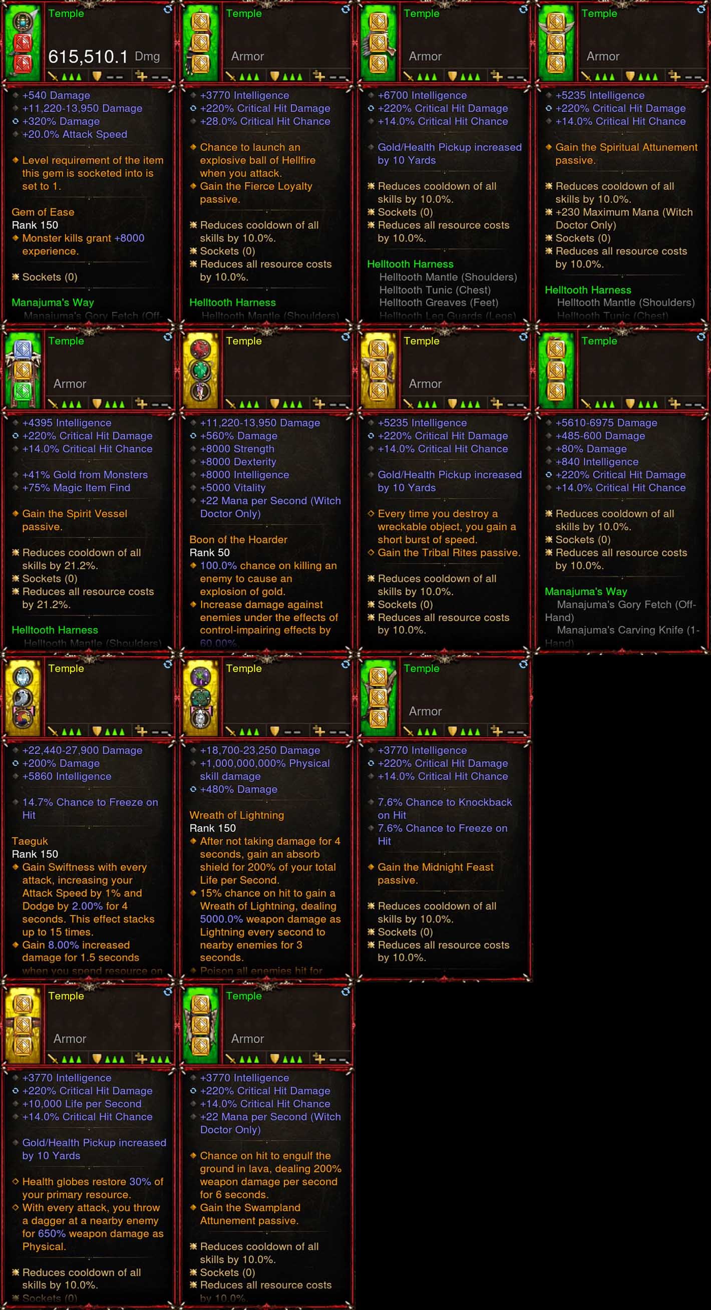 [Primal Ancient] 1-70 Helltooth Witch Doctor Set Temple for gRift 150 Diablo 3 Mods ROS Seasonal and Non Seasonal Save Mod - Modded Items and Gear - Hacks - Cheats - Trainers for Playstation 4 - Playstation 5 - Nintendo Switch - Xbox One