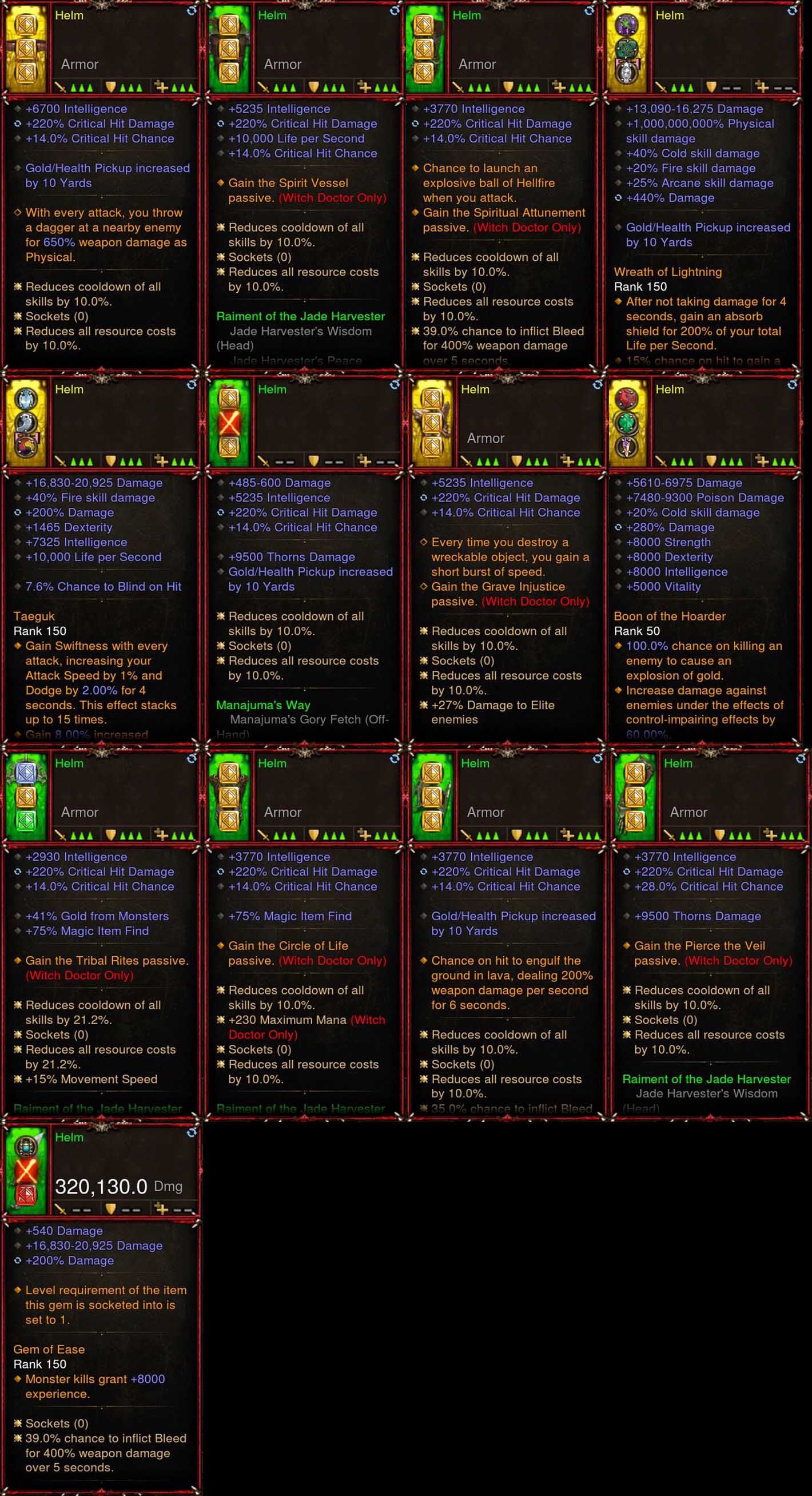 [Primal Ancient] 1-70 Jade Witch Doctor Set for gRift 150 Helm Diablo 3 Mods ROS Seasonal and Non Seasonal Save Mod - Modded Items and Gear - Hacks - Cheats - Trainers for Playstation 4 - Playstation 5 - Nintendo Switch - Xbox One