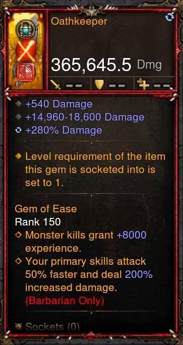 [Primal Ancient] 365k Actual DPS Oathkeeper - Diablo 3 Mods Store - Seasonal and non-seasonal - Modded Items and Gear for PlayStation 4, PlayStation 5, Nintendo Switch, and Xbox One