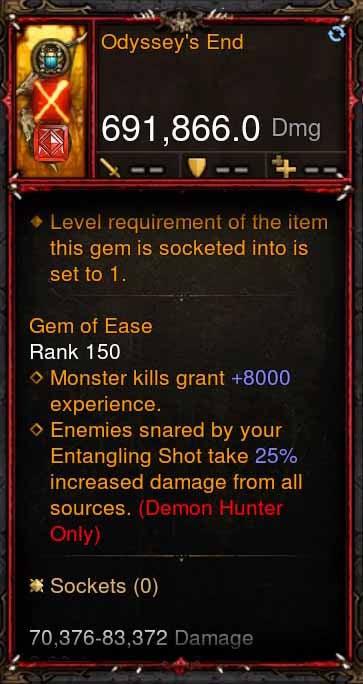 [Primal Ancient] 691k DPS Odysseys End - Diablo 3 Mods Store - Seasonal and non-seasonal - Modded Items and Gear for PlayStation 4, PlayStation 5, Nintendo Switch, and Xbox One