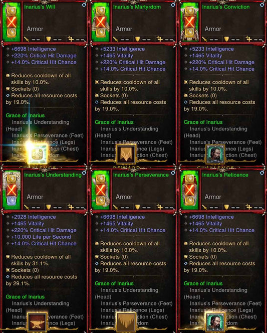 [Primal Ancient] 6x Inarius Necromancer Set Diablo 3 Mods ROS Seasonal and Non Seasonal Save Mod - Modded Items and Gear - Hacks - Cheats - Trainers for Playstation 4 - Playstation 5 - Nintendo Switch - Xbox One