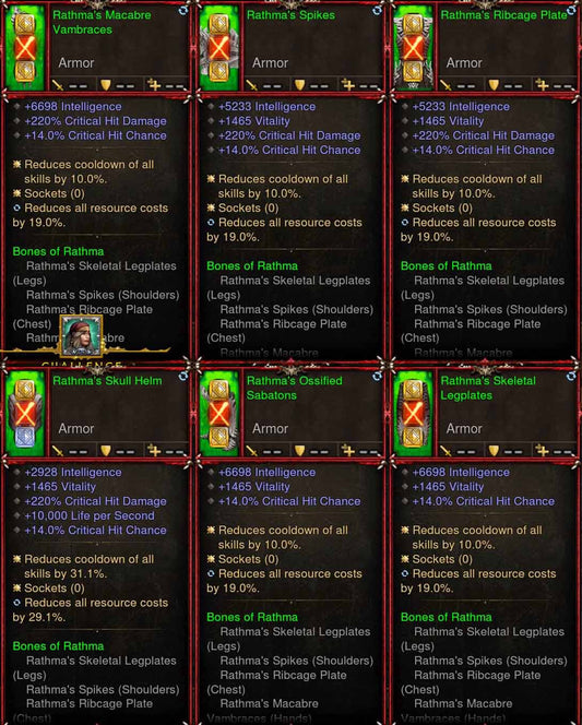 [Primal Ancient] 6x Rathma Necromancer Set Diablo 3 Mods ROS Seasonal and Non Seasonal Save Mod - Modded Items and Gear - Hacks - Cheats - Trainers for Playstation 4 - Playstation 5 - Nintendo Switch - Xbox One