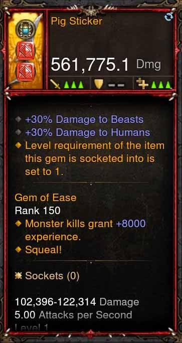 [Primal Ancient] 561k Actual DPS Pig Sticker - Diablo 3 Mods Store - Seasonal and non-seasonal - Modded Items and Gear for PlayStation 4, PlayStation 5, Nintendo Switch, and Xbox One