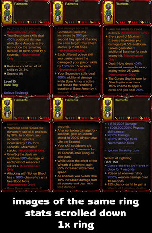 [Primal-Ethereal Infused] Legendary Affixes 100000000% Ring for Necromancer Raiments-Modded Sets-Diablo 3 Mods ROS-Akirac Diablo 3 Mods Seasonal and Non Seasonal Save Mod - Modded Items and Sets Hacks - Cheats - Trainer - Editor for Playstation 4-Playstation 5-Nintendo Switch-Xbox One