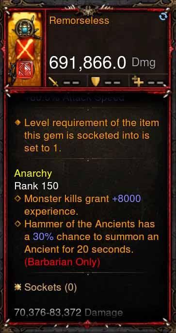 [Primal Ancient] 691k DPS Remorseless Diablo 3 Mods ROS Seasonal and Non Seasonal Save Mod - Modded Items and Gear - Hacks - Cheats - Trainers for Playstation 4 - Playstation 5 - Nintendo Switch - Xbox One