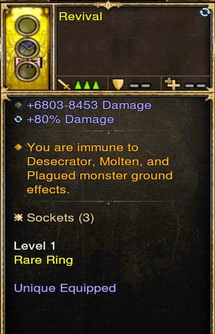 Blackthorns Immunity Passive Modded Ring (Unsocketed) Revival-Diablo 3 Mods - Playstation 4, Xbox One, Nintendo Switch