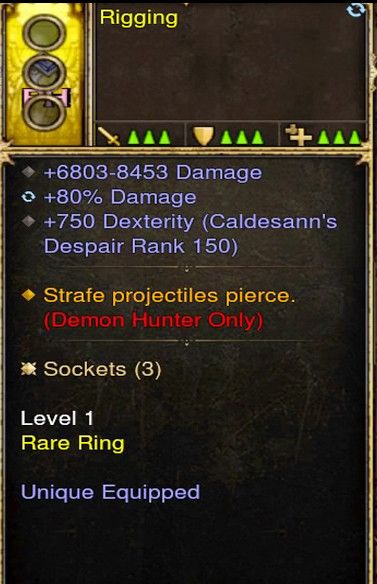 Strafe Projectiles Pierce Demon Hunter Modded Ring (Unsocketed) Rigging Diablo 3 Mods ROS Seasonal and Non Seasonal Save Mod - Modded Items and Gear - Hacks - Cheats - Trainers for Playstation 4 - Playstation 5 - Nintendo Switch - Xbox One