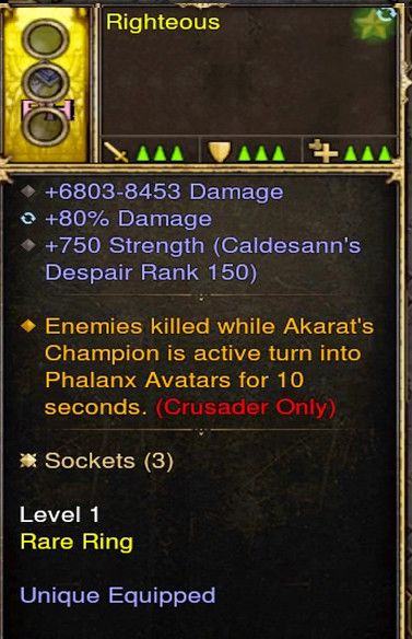 Phalanx Avartar Summoning Crusader Modded Ring (Unsocketed) Righteous Diablo 3 Mods ROS Seasonal and Non Seasonal Save Mod - Modded Items and Gear - Hacks - Cheats - Trainers for Playstation 4 - Playstation 5 - Nintendo Switch - Xbox One