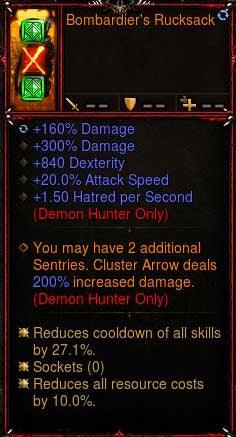 [Primal-Soulshard Infused] 2.7.2 Bombardiers Rucksack Demon Hunter Quiver Diablo 3 Mods ROS Seasonal and Non Seasonal Save Mod - Modded Items and Gear - Hacks - Cheats - Trainers for Playstation 4 - Playstation 5 - Nintendo Switch - Xbox One