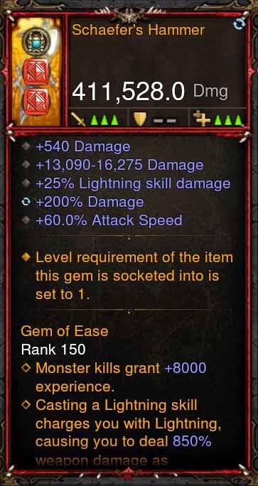 [Primal Ancient] 411k DPS Scaefers Hammer - Diablo 3 Mods Store - Seasonal and non-seasonal - Modded Items and Gear for PlayStation 4, PlayStation 5, Nintendo Switch, and Xbox One