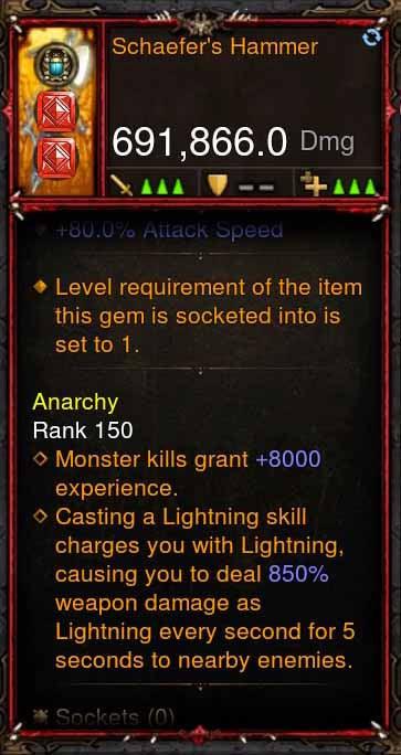 [Primal Ancient] 691k DPS Schaefers Hammer - Diablo 3 Mods Store - Seasonal and non-seasonal - Modded Items and Gear for PlayStation 4, PlayStation 5, Nintendo Switch, and Xbox One