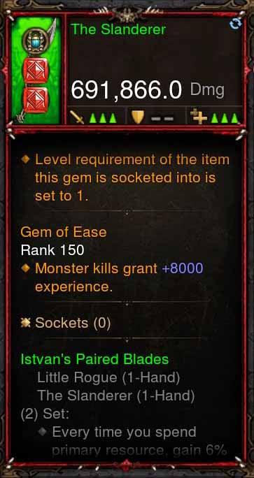 [Primal Ancient] 691k DPS The Slander - Diablo 3 Mods Store - Seasonal and non-seasonal - Modded Items and Gear for PlayStation 4, PlayStation 5, Nintendo Switch, and Xbox One