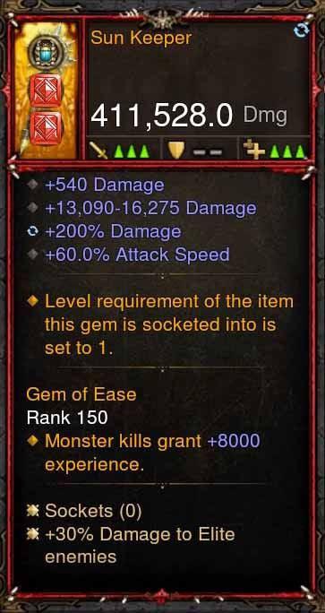 [Primal Ancient] 411k DPS Sun Keeper - Diablo 3 Mods Store - Seasonal and non-seasonal - Modded Items and Gear for PlayStation 4, PlayStation 5, Nintendo Switch, and Xbox One