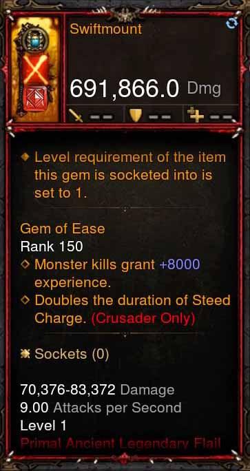 [Primal Ancient] 691k DPS Swiftmount - Diablo 3 Mods Store - Seasonal and non-seasonal - Modded Items and Gear for PlayStation 4, PlayStation 5, Nintendo Switch, and Xbox One