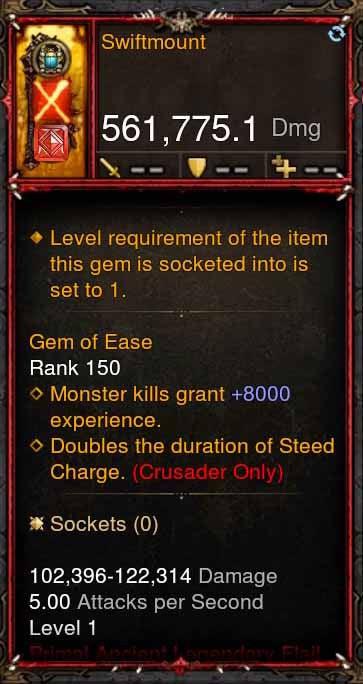 [Primal Ancient] 561k Actual DPS Swiftmount - Diablo 3 Mods Store - Seasonal and non-seasonal - Modded Items and Gear for PlayStation 4, PlayStation 5, Nintendo Switch, and Xbox One