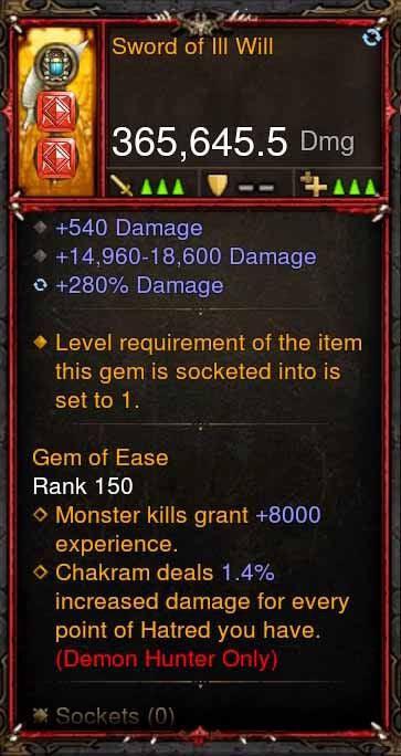 [Primal Ancient] 365k Actual DPS Sword of Ill Will Diablo 3 Mods ROS Seasonal and Non Seasonal Save Mod - Modded Items and Gear - Hacks - Cheats - Trainers for Playstation 4 - Playstation 5 - Nintendo Switch - Xbox One