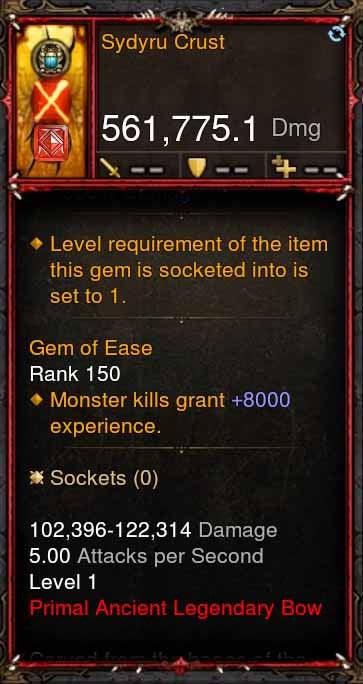 [Primal Ancient] 561k Actual DPS Sydru Crust - Diablo 3 Mods Store - Seasonal and non-seasonal - Modded Items and Gear for PlayStation 4, PlayStation 5, Nintendo Switch, and Xbox One