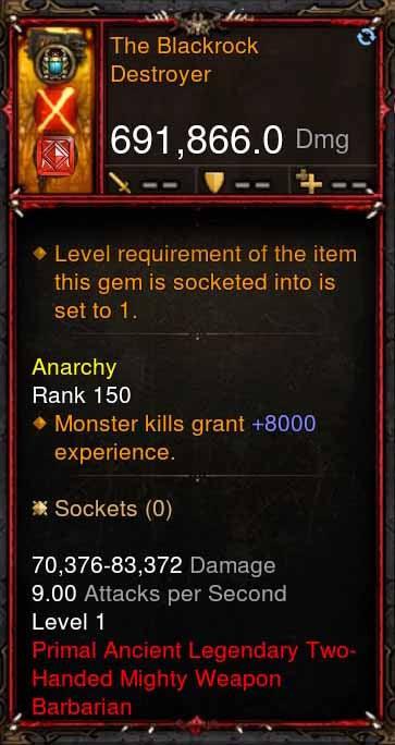 [Primal Ancient] 691k DPS The Blackrock Destoryer Diablo 3 Mods ROS Seasonal and Non Seasonal Save Mod - Modded Items and Gear - Hacks - Cheats - Trainers for Playstation 4 - Playstation 5 - Nintendo Switch - Xbox One