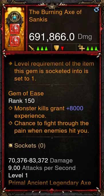 [Primal Ancient] 691k DPS The Burning Axe of Sankis Diablo 3 Mods ROS Seasonal and Non Seasonal Save Mod - Modded Items and Gear - Hacks - Cheats - Trainers for Playstation 4 - Playstation 5 - Nintendo Switch - Xbox One