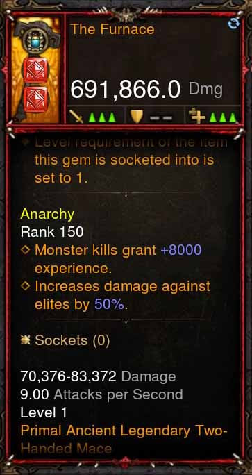 [Primal Ancient] 691k DPS The Furnace Diablo 3 Mods ROS Seasonal and Non Seasonal Save Mod - Modded Items and Gear - Hacks - Cheats - Trainers for Playstation 4 - Playstation 5 - Nintendo Switch - Xbox One