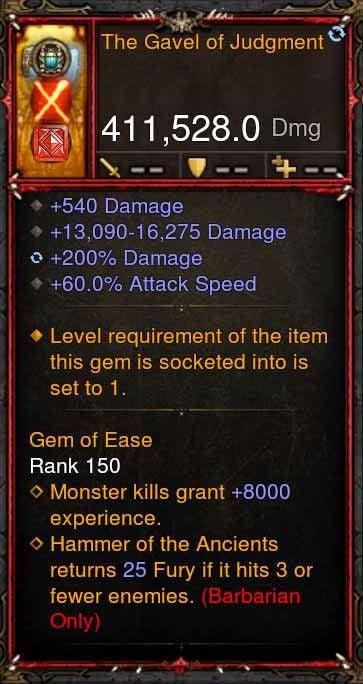 [Primal Ancient] 411k DPS The Gavel of Judgment Diablo 3 Mods ROS Seasonal and Non Seasonal Save Mod - Modded Items and Gear - Hacks - Cheats - Trainers for Playstation 4 - Playstation 5 - Nintendo Switch - Xbox One