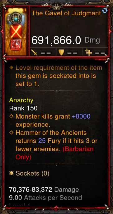 [Primal Ancient] 691k DPS The Gavel of Judgment Diablo 3 Mods ROS Seasonal and Non Seasonal Save Mod - Modded Items and Gear - Hacks - Cheats - Trainers for Playstation 4 - Playstation 5 - Nintendo Switch - Xbox One
