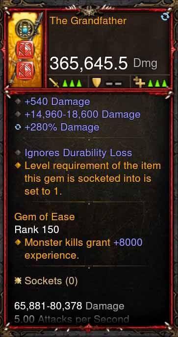 [Primal Ancient] 365k Actual DPS The Grandfather-Diablo 3 Mods - Playstation 4, Xbox One, Nintendo Switch