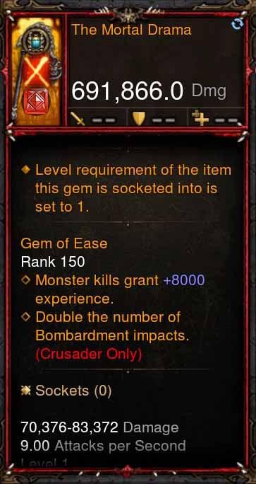 [Primal Ancient] 691k DPS The Mortal Drama - Diablo 3 Mods Store - Seasonal and non-seasonal - Modded Items and Gear for PlayStation 4, PlayStation 5, Nintendo Switch, and Xbox One
