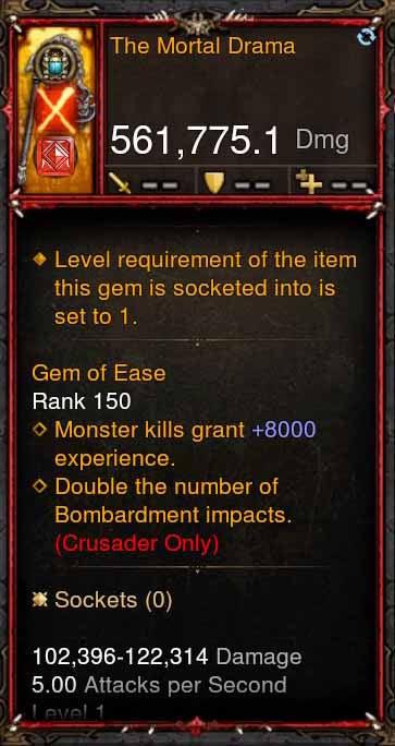 [Primal Ancient] 561k Actual DPS The Mortal Drama - Diablo 3 Mods Store - Seasonal and non-seasonal - Modded Items and Gear for PlayStation 4, PlayStation 5, Nintendo Switch, and Xbox One