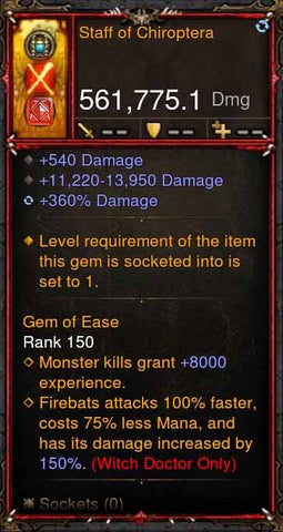 [Primal Ancient] [QUAD DPS] 2.6.1 Staff of Chirotera 561K Actual DPS-Diablo 3 Mods - Playstation 4, Xbox One, Nintendo Switch