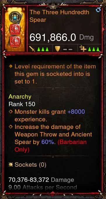 [Primal Ancient] 691k DPS The Three Hundredth Spear Diablo 3 Mods ROS Seasonal and Non Seasonal Save Mod - Modded Items and Gear - Hacks - Cheats - Trainers for Playstation 4 - Playstation 5 - Nintendo Switch - Xbox One