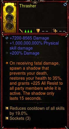 [Primal-Soulshard Infused] 100000000% Ring Thrasher (Unsocketed) Diablo 3 Mods ROS Seasonal and Non Seasonal Save Mod - Modded Items and Gear - Hacks - Cheats - Trainers for Playstation 4 - Playstation 5 - Nintendo Switch - Xbox One