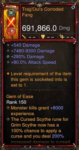 [Primal Ancient] 691k DPS TragOuls Corroded Fang-Diablo 3 Mods - Playstation 4, Xbox One, Nintendo Switch