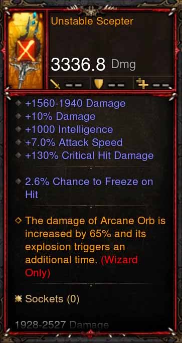 [Primal Ancient] Fake Legit Unstable Scepter - Diablo 3 Mods Store - Seasonal and non-seasonal - Modded Items and Gear for PlayStation 4, PlayStation 5, Nintendo Switch, and Xbox One