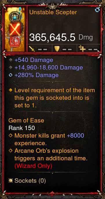 [Primal Ancient] 365k Actual DPS Unstable Scepter Diablo 3 Mods ROS Seasonal and Non Seasonal Save Mod - Modded Items and Gear - Hacks - Cheats - Trainers for Playstation 4 - Playstation 5 - Nintendo Switch - Xbox One