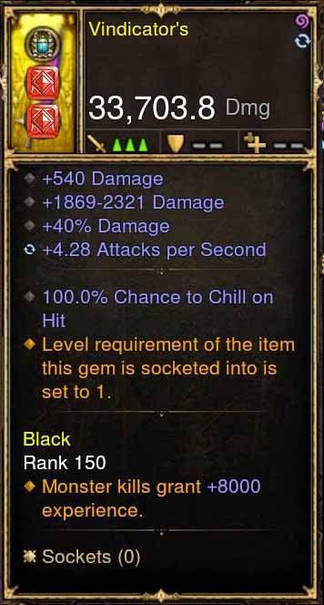 Vindicator's 100% Chill Sword Fast 5.X APSpeed Diablo 3 Mods ROS Seasonal and Non Seasonal Save Mod - Modded Items and Gear - Hacks - Cheats - Trainers for Playstation 4 - Playstation 5 - Nintendo Switch - Xbox One