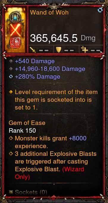 [Primal Ancient] 365k Actual DPS Wand of Woh-Diablo 3 Mods - Playstation 4, Xbox One, Nintendo Switch