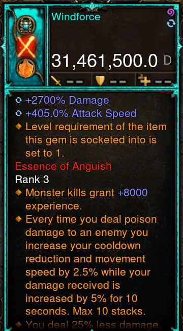 (Seasonal) [Ethereal-Primal Ancient] 31.4Mil Visual DPS Windforce Diablo 3 Mods ROS Seasonal and Non Seasonal Save Mod - Modded Items and Gear - Hacks - Cheats - Trainers for Playstation 4 - Playstation 5 - Nintendo Switch - Xbox One