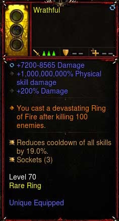 [Primal-Soulshard Infused] 100000000% Ring Wrathful (Unsocketed) Diablo 3 Mods ROS Seasonal and Non Seasonal Save Mod - Modded Items and Gear - Hacks - Cheats - Trainers for Playstation 4 - Playstation 5 - Nintendo Switch - Xbox One