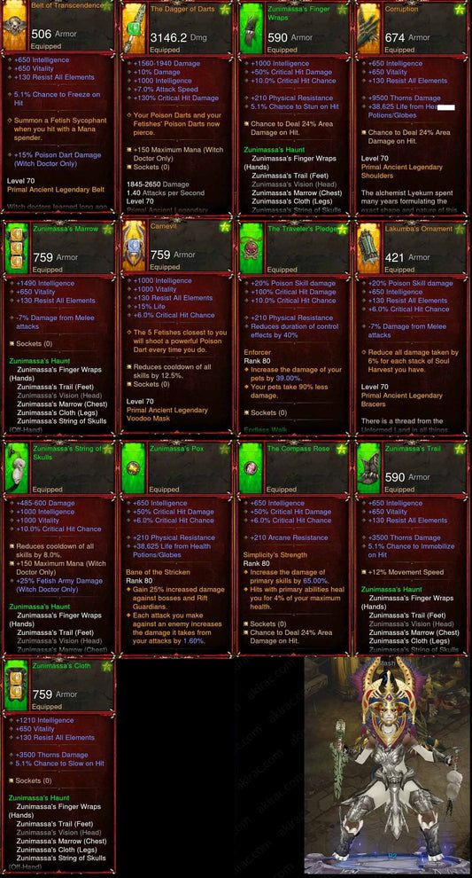 [Primal Ancient] Fake Legit Zunimassa Witch Doctor Diablo 3 Mods ROS Seasonal and Non Seasonal Save Mod - Modded Items and Gear - Hacks - Cheats - Trainers for Playstation 4 - Playstation 5 - Nintendo Switch - Xbox One